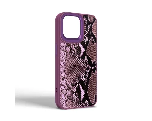 Чехол для мобильного телефона Harder Genuine Snake Apple iPhone 14 Pro Max Dark Purple (ARM76791)