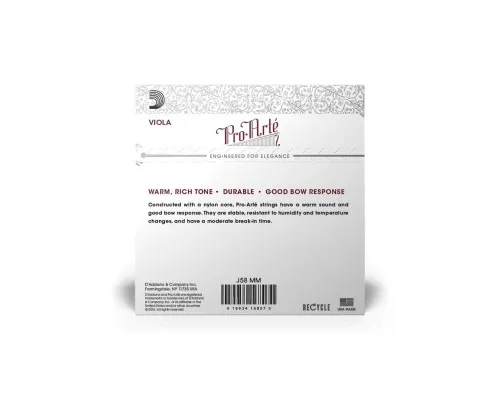 Струни для альта D'Addario Pro-Arte Viola String Set Medium Scale Medium Tension (J58 MM)