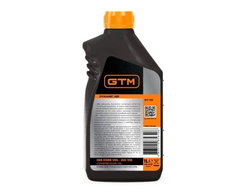 Компресорна олива GTM 1л ISO 100 (Dynamic Air)