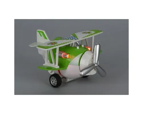 Спецтехніка Same Toy Самолет металический инерционный Aircraft зеленый со светом (SY8012Ut-4)