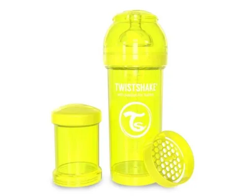 Бутылочка для кормления Twistshake антиколиковая 260 мл, желтая (24883)