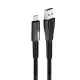 Дата кабель USB 2.0 AM to Type-C 1.0m zinc alloy + led black ColorWay (CW-CBUC035-BK)