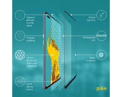 Стекло защитное Piko Full Glue Oppo Reno 4 Lite (1283126511189)