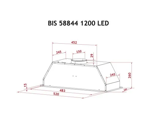 Вытяжка кухонная Perfelli BIS 58844 WH 1200 LED