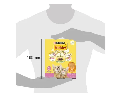 Сухой корм для кошек Purina Friskies Junior с курицей, молоком и овощами 300 г (7613031868360)