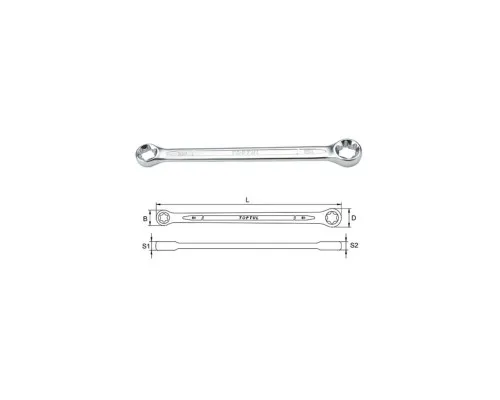 Ключ Toptul Е-профіль накидний прямий E20xE24 (AAEE2024)