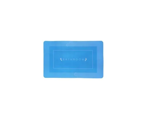 Килимок для ванної Stenson суперпоглинаючий 50 х 80 см прямокутний світло-синій (R30938 l.blue)