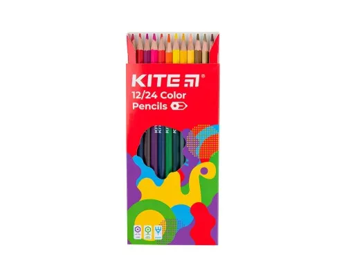 Олівці кольорові Kite Fantasy двосторонні, 12 кольорів (K22-054-2)