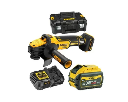 Шлифовальная машина DeWALT 18В XR Li-lon 6Ah, 125 мм, 3000-9000об/мин (DCG409VST1)