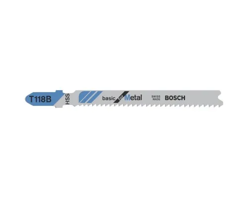 Полотно Bosch по металлу T 118 B, 1.9-2.3х92мм, 5шт (2.608.631.014)