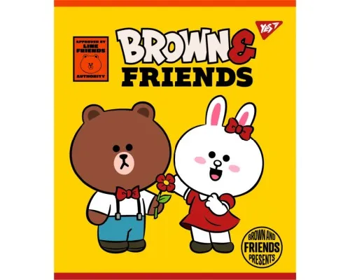 Тетрадь Yes А5 Line Friends 12 листов клетка (766795)