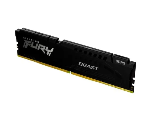 Модуль пам'яті для комп'ютера DDR5 16GB 6400 MHz Beast Black EXPO Kingston Fury (ex.HyperX) (KF564C32BBE-16)