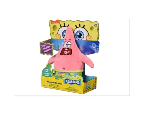 Мяка іграшка Sponge Bob Exsqueeze Me Plush Patrick Burp со звуком (EU690903)