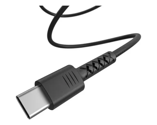 Дата кабель USB 2.0 AM to Type-C 1.0m Soft black Pixus (4897058530919)