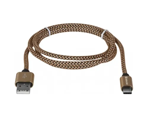 Дата кабель USB 2.0 AM to Type-C 1.0m USB09-03T PRO gold Defender (87812)