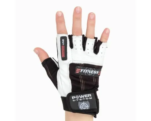 Рукавички для фітнесу Power System Fitness PS-2300 Black/White M (PS-2300_M_Black-White)