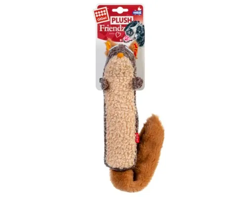Іграшка для собак Collar GiGwi Plush Білка з пищалкою 29 см (75309)