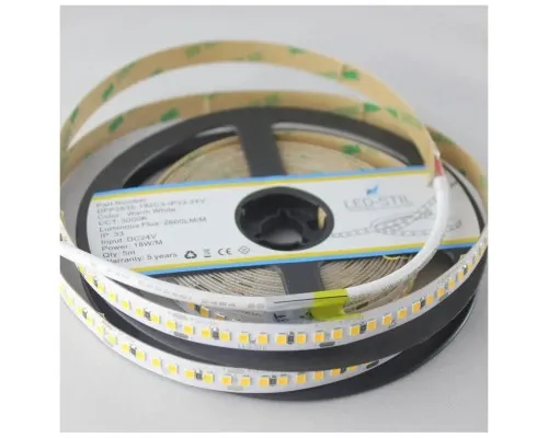 Світлодіодна стрічка LED-STIL 3000K 18 Вт/м 2835 192 діода IP33 24 Вольта 2600 lm тепле світло (DFP2835-192C3-IP33-24V)
