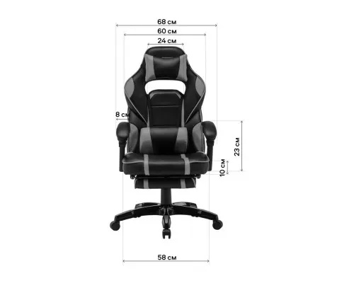 Кресло игровое GT Racer X-2749-1 Gray/Black Suede (X-2749-1 Fabric Gray/Black Suede)