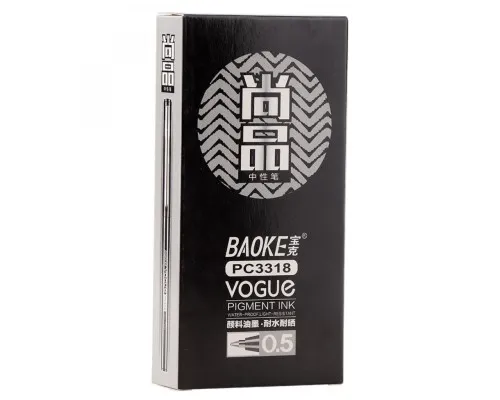 Ручка гелева Baoke Vogue 0.5 мм, чорна (PEN-BAO-PC3318-B)