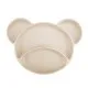 Тарелка детская Canpol babies Мишка силиконовая на присоске с тремя отделами, кремовый (51/401_creme)