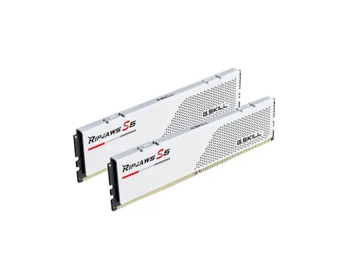 Модуль памяти для компьютера DDR5 32GB (2x16GB) 5200 MHz Ripjaws S5 Matte White G.Skill (F5-5200J4040A16GX2-RS5W)