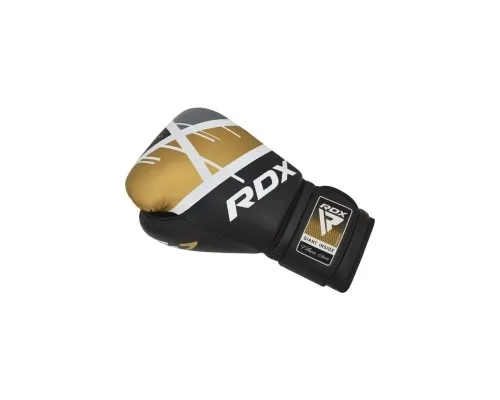 Боксерські рукавички RDX F7 Ego Black Golden 14 унцій (BGR-F7BGL-14oz)