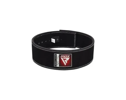 Атлетический пояс RDX 4 Pro Liver Buckle шкіряний Black Plus M (WBL-4LB-M+)