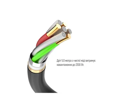 Мережевий фільтр живлення ColorWay CW-CHE435PDB, 4 розетки/3USB 5M (CW-CHE435PDB)