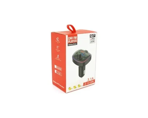 FM модулятор Voltronic Q7 з еквалайзером, 3.1A, PD18W, USB, TF (FM-Q7EQ)