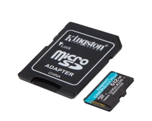 Карта памяти Kingston 512GB microSDXC class 10 UHS-I U3 A2 Canvas Go Plus (SDCG3/512GB)