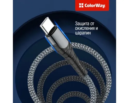 Дата кабель USB Type-C to Lightning 1.0m ColorWay (CW-CBPDCL033-GR)