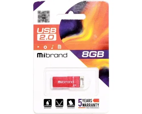 USB флеш накопитель Mibrand 8GB Сhameleon Red USB 2.0 (MI2.0/CH8U6R)