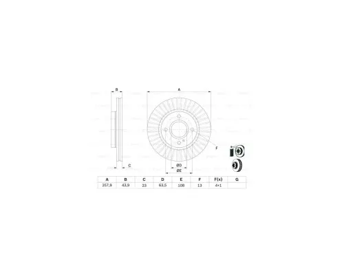 Гальмівний диск Bosch 0 986 479 566