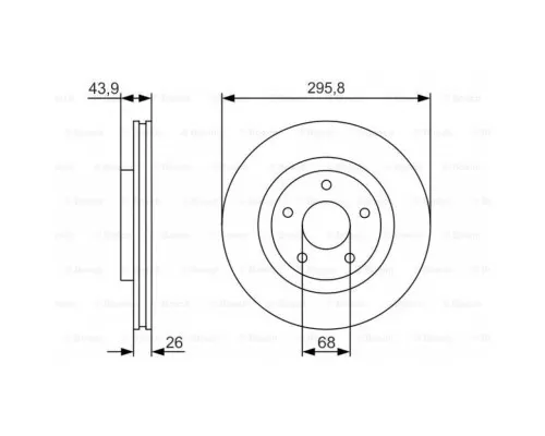 Гальмівний диск Bosch 0 986 479 R89