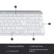 Комплект Logitech MK470 Slim Wireless UA Off-White (920-009205)