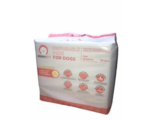 Пелюшки для собак MISOKO&CO з ароматом лимона 60х90 см 50 шт (SHAMSK63134_50)