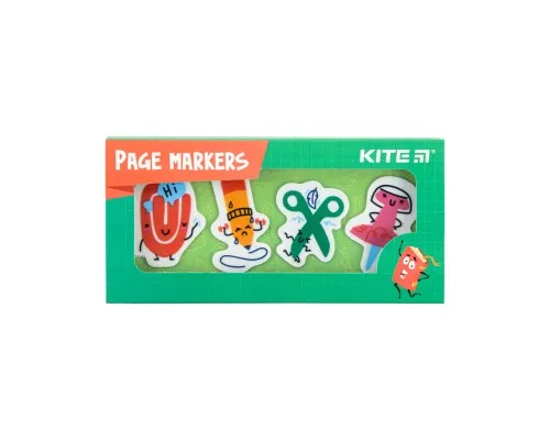 Закладки для книг Kite пластиковые Office 4x20 шт, 35х50 мм (K22-479-3)