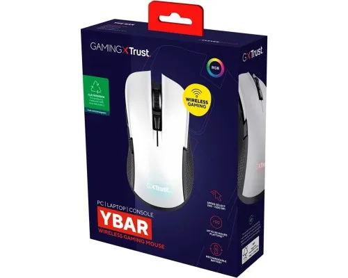 Мышка Trust GXT923 YBAR Wireless White (24889)