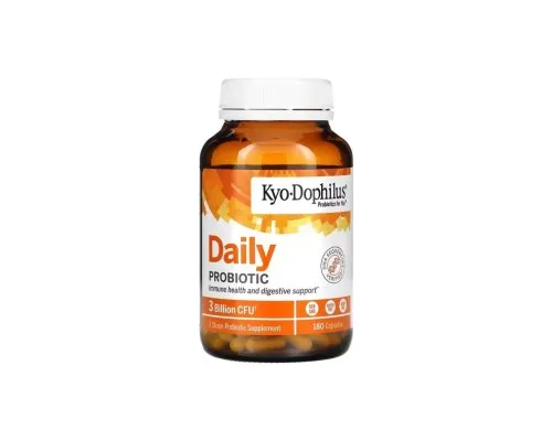 Пробиотики Kyolic Пробиотик ежедневный, Kyo-Dophilus, Daily Probiotic, 180 капсул (WAK-60042)