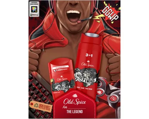 Набор косметики Old Spice Gamer Wolfthorn: Гель для душа 3-в-1 250 мл + Твердый дезодорант 50 мл (8700216131803)