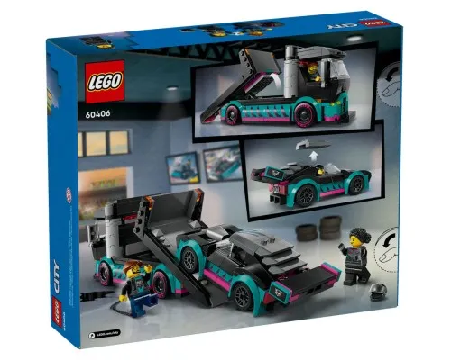 Конструктор LEGO City Автомобиль для гонок и автовоз 328 деталей (60406)