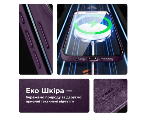 Чохол до мобільного телефона Armorstandart FAKE Leather Case Apple iPhone 15 Pro Deep Purple (ARM76302)
