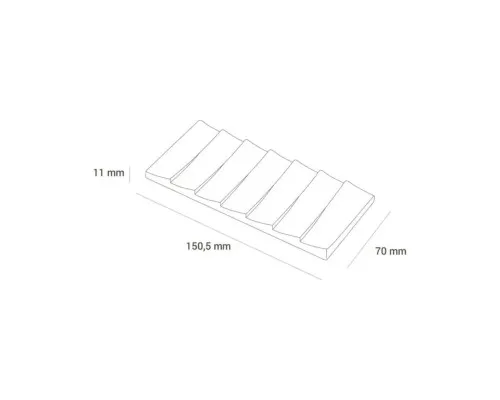 Форма для шоколаду Silikomart Onda T 150x70 h11 мм 3 шт (CH002)