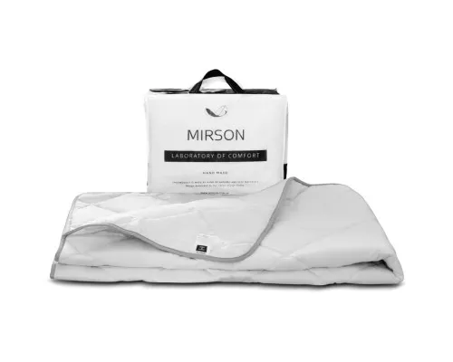 Ковдра MirSon антиалергенна EcoSilk №1301 Bianco Демісезонна 110x140 см (2200001526181)