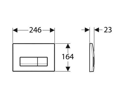 Панель змиву Geberit Delta50 чорний (115.119.DW.1)