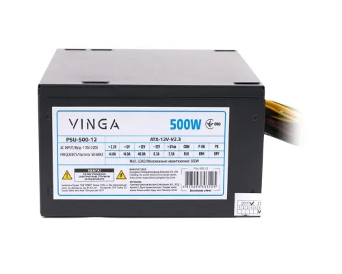 Блок живлення Vinga 500W ОЕМ (PSU-500-12)