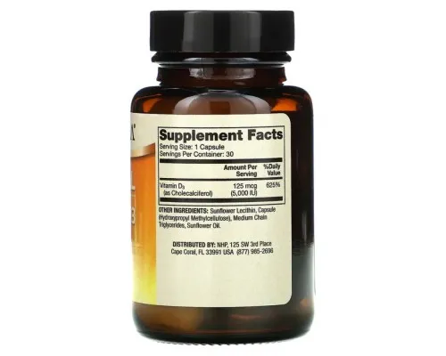 Вітамін Dr. Mercola Вітамін D3 Ліпосомальний, 5000 МО, Liposomal Vitamin D3, 30 (MCL-01699)
