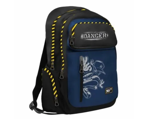 Рюкзак шкільний Yes T-87 Danger синій (558272)