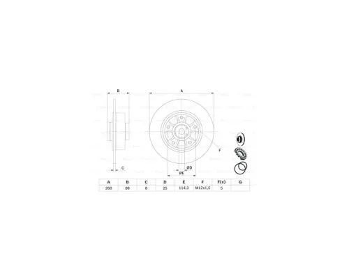 Гальмівний диск Bosch 0 986 479 575